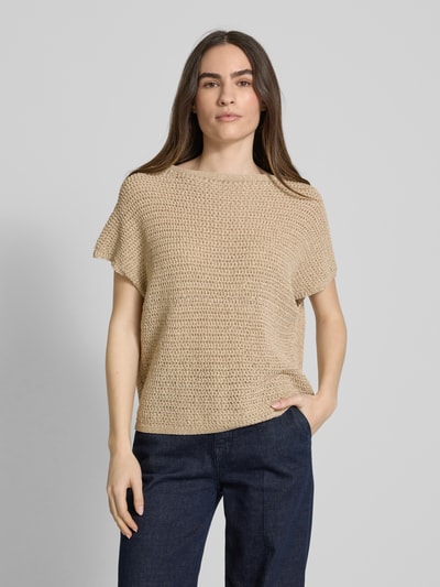 s.Oliver BLACK LABEL Loose Fit Strickpullunder mit überschnittenen Schultern Sand 4