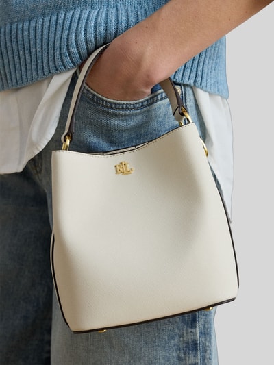 Lauren Ralph Lauren Torebka do ręki z naturalnej skóry Biały 5