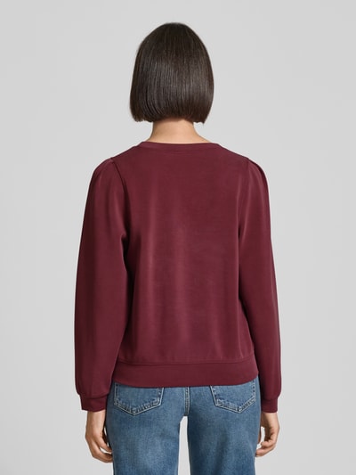 s.Oliver RED LABEL Regular Fit Sweatshirt aus Modal-Mix Bordeaux 5
