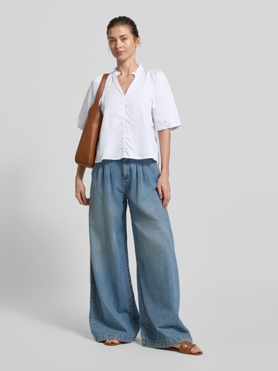 Rich & Royal bluzka o kroju regular fit z dekoltem w serek Biały 1