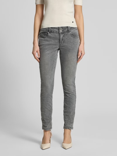 Buena Vista Slim Fit Jeans im 5-Pocket-Design Modell 'Tummyless' Hellgrau 4