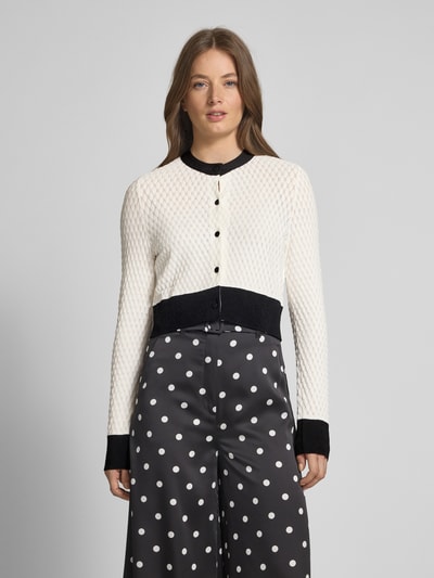 Marc Cain Gebreid jack van viscosemix met ronde hals Wit - 4