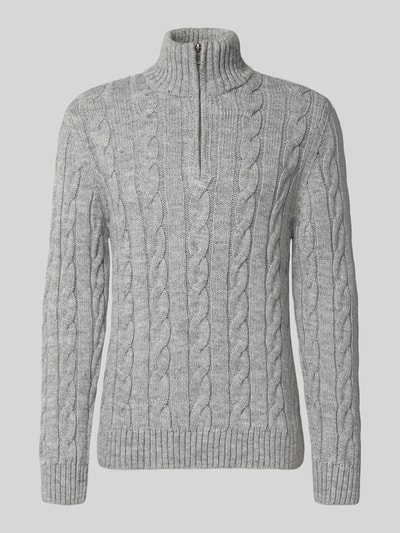 Superdry Strickpullover mit gerippten Abschlüssen Hellgrau 2