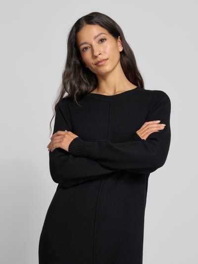 Christian Berg Woman Sukienka z dzianiny o długości do kolan z okrągłym dekoltem Czarny 3