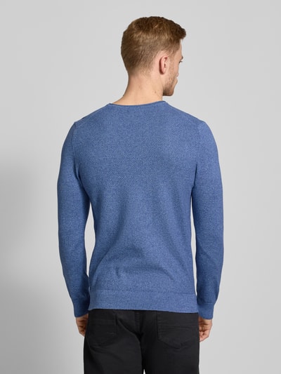 s.Oliver RED LABEL Regular Fit Strickpullover aus reiner Baumwolle mit Strukturmix Royal 5