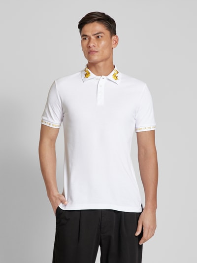 Versace Jeans Couture Poloshirt mit Label-Print Weiss 4