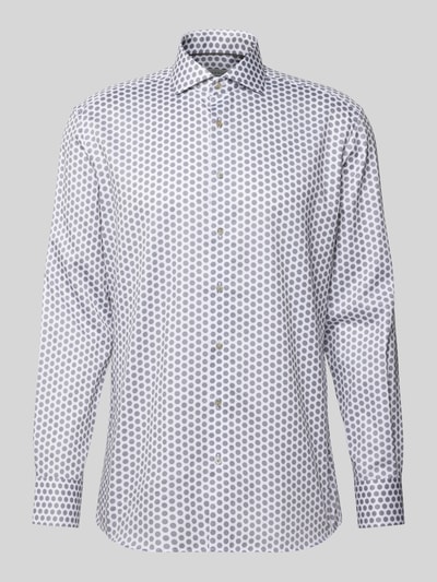 ETERNA Modern fit zakelijk overhemd van katoen met kentkraag Lichtgrijs - 2