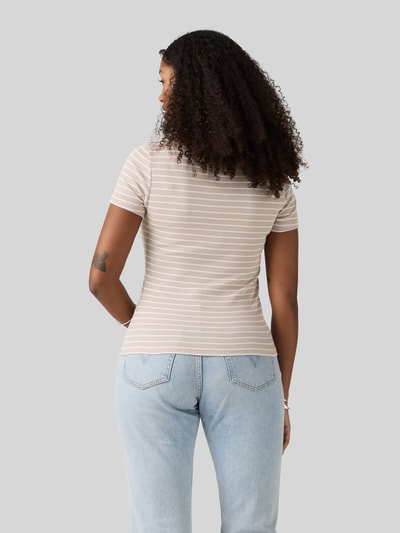 Levi's® slim fit T-shirt van katoenmix Beige gemêleerd - 5