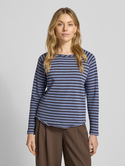 Smith and Soul Bluza z prążkowanym, okrągłym dekoltem Jasnoniebieski 4