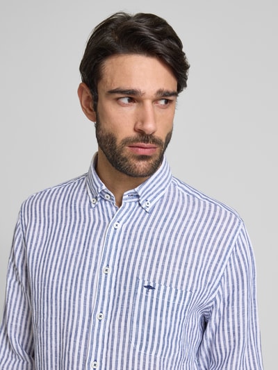 Fynch-Hatton Vrijetijdsoverhemd met knoopsluiting Marineblauw - 3