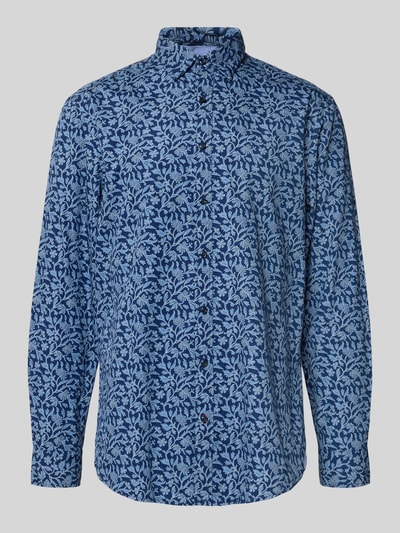 Christian Berg Men Vrijetijdsoverhemd met knoopsluiting Marineblauw - 2