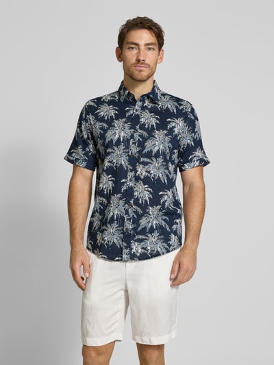 Tom Tailor Regular Fit Freizeithemd aus reiner Baumwolle Marine 4