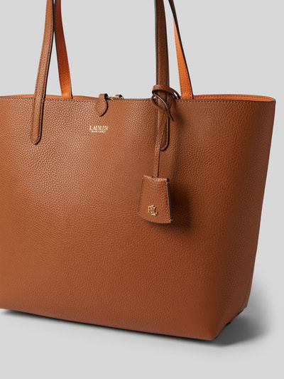 Lauren Ralph Lauren Handtas met labelprint, model 'RVRSBLE' Cognac - 3