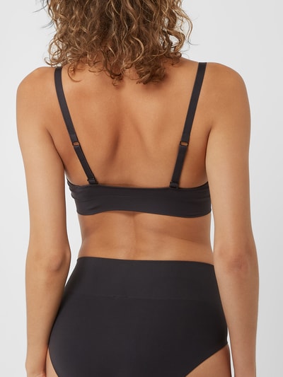 Saisei Bustier mit Logo-Bund  Schwarz 5