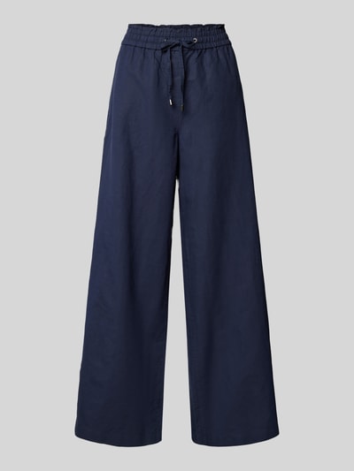 Esprit Wide Leg Leinenhose in Denim-Optik Marine 2