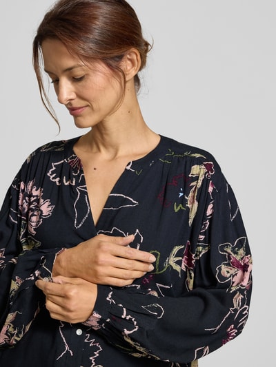 Tom Tailor Loose Fit Bluse aus reiner Viskose Marine 3