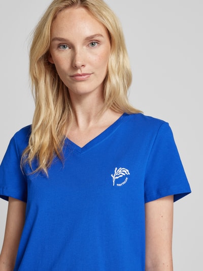 Tom Tailor T-shirt met V-hals Koningsblauw - 3