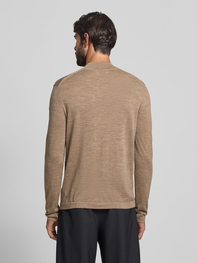 Tiger Of Sweden Gebreide pullover van merinowol met opstaande kraag, model 'Tern' Beige - 5