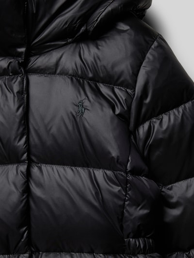 Polo Ralph Lauren Teens Regular fit gewatteerd jack met logostitching, model 'Celia' Zwart - 2