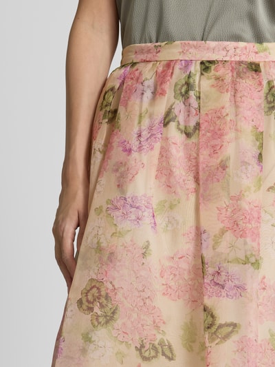 Max Mara Studio Maxirock mit Kellerfalten Modell 'AUTORE' Hellrosa 3