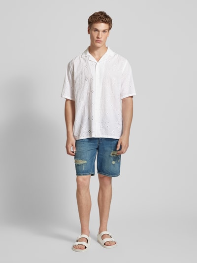 Only & Sons Regular Fit Jeansshorts im Destroyed-Look Modell 'EDGE' Dunkelblau 1