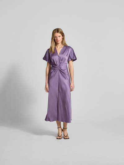 Victoria Beckham Maxikleid mit V-Ausschnitt Lila 4