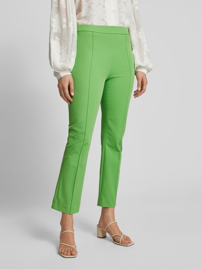 Raffaello Rossi Slim fit stoffen broek met vaste persplooien, model 'MACY' Groen - 4