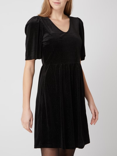 ICHI Kleid aus Samt Modell 'Rianna' Black 4