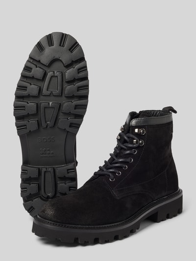BOSS Schnürstiefel in Wildleder-Optik Modell 'JULYO' Black 4