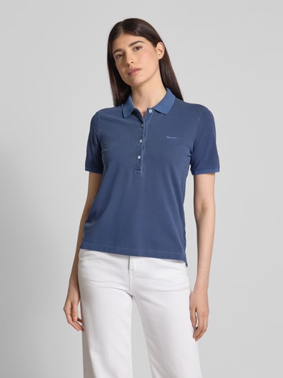 Gant Poloshirt mit kurzer Knopfleiste Marine 4