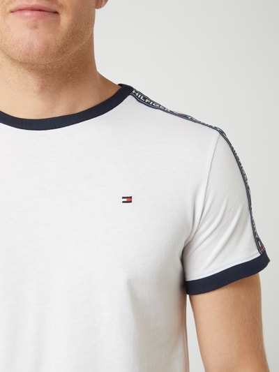 Tommy Hilfiger T-Shirt mit Galonstreifen Weiss 3