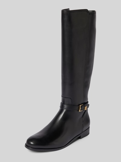 Lauren Ralph Lauren Stiefel aus Leder mit Label-Applikation Modell 'BROOKE' Black 1