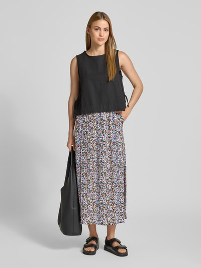 VERO MODA Ausgestellter Maxi-Rock aus reiner Viskose Modell 'EASY JOY' Bleu Melange 1
