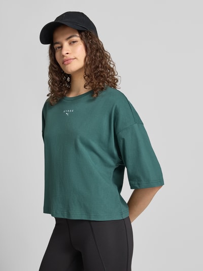 PUMA Relaxed Fit T-Shirt aus reiner Baumwolle Dunkelgruen 3