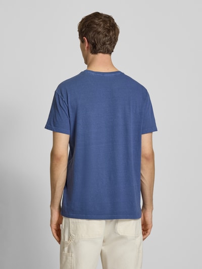 Superdry T-Shirt aus Baumwoll-Leinen-Mix mit Brusttasche Blau 5