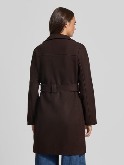 VERO MODA Regular Fit Mantel mit Taillengürtel Schoko 5