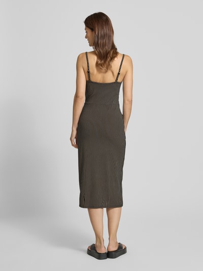 Tom Tailor Denim Nauwsluitende vrijetijdsjurk met plooien in de taille Beige - 5