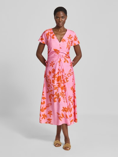 MANGO Midikleid aus Viskose-Mix Modell 'Jamie' Pink 4