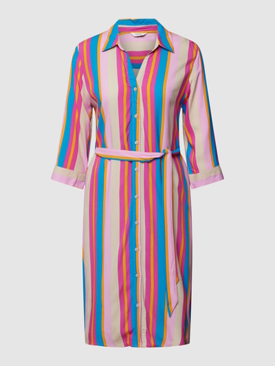 b.young Hemdblusenkleid aus Viskose Modell 'Joella' Pink 2