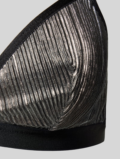 HUGO Biustonosz z plisowanym obszyciem model ‘PLISSE’ Srebrny 2