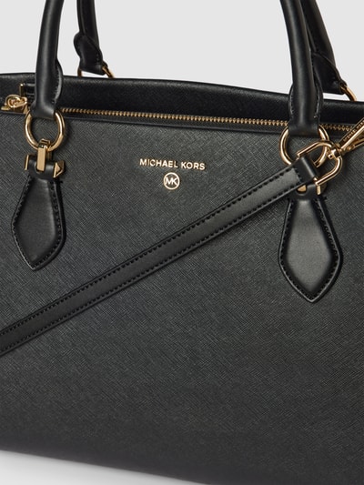 MICHAEL Michael Kors Tote bag van leer met labeldetail, model 'MARILYN' Zwart - 3