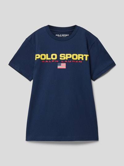 Polo Sport T-Shirt in melierter Optik Marine 1