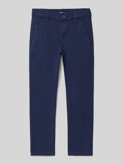 s.Oliver RED LABEL Chinosy o kroju slim fit z mieszanki bawełny Granatowy 1