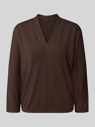 OPUS Loose Fit 3/4-Shirt aus Viskose-Mix Modell 'Sluto' Mittelbraun 1