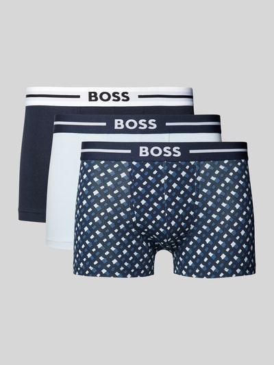 BOSS Trunks mit elastischem Logo-Bund im 3er-Pack Dunkelblau 1