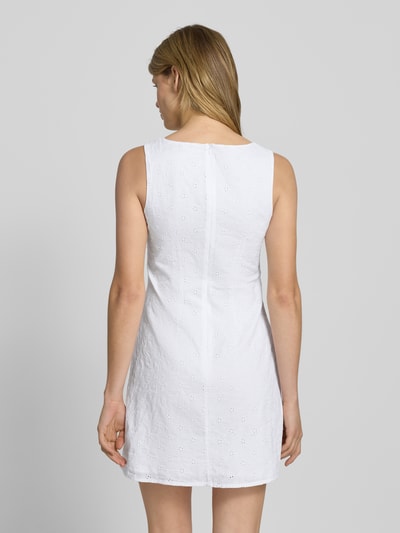 Gina Tricot Sukienka mini z okrągłym dekoltem model ‘Aline’ Biały 5