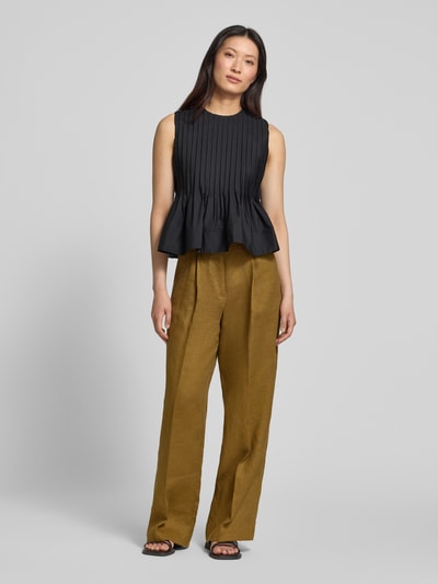 Cph Muse Bluse mit gelegten Falten Black 1