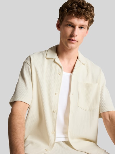 Tom Tailor Denim Regular Fit Freizeithemd aus Baumwoll-Mix Offwhite 3