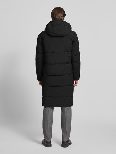 Christian Berg Men Steppjacke mit Kapuze und seitlichen Reißverschlüssen Black 5