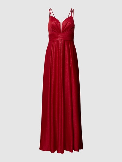 Jake*s Cocktail Abendkleid mit Herz-Ausschnitt Rot Melange 2